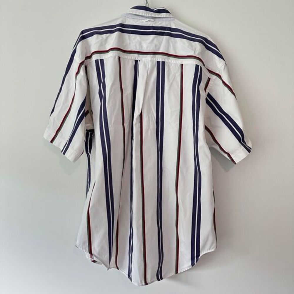 Vintage RUFI Striped Short Sleeve Button Down Shirt Size L - Picture 7 of 7